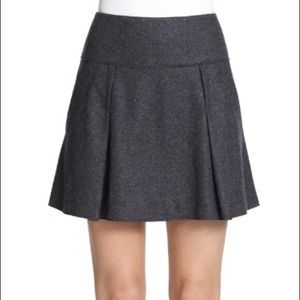 Vince Wool Pleated Mini Skirt